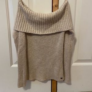 Cream off-shoulder sweater